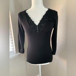 Black v neck top from Nine West size small